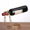 Wine Holder Stand Bottle Alcohol Gold Chain Stylish Gift