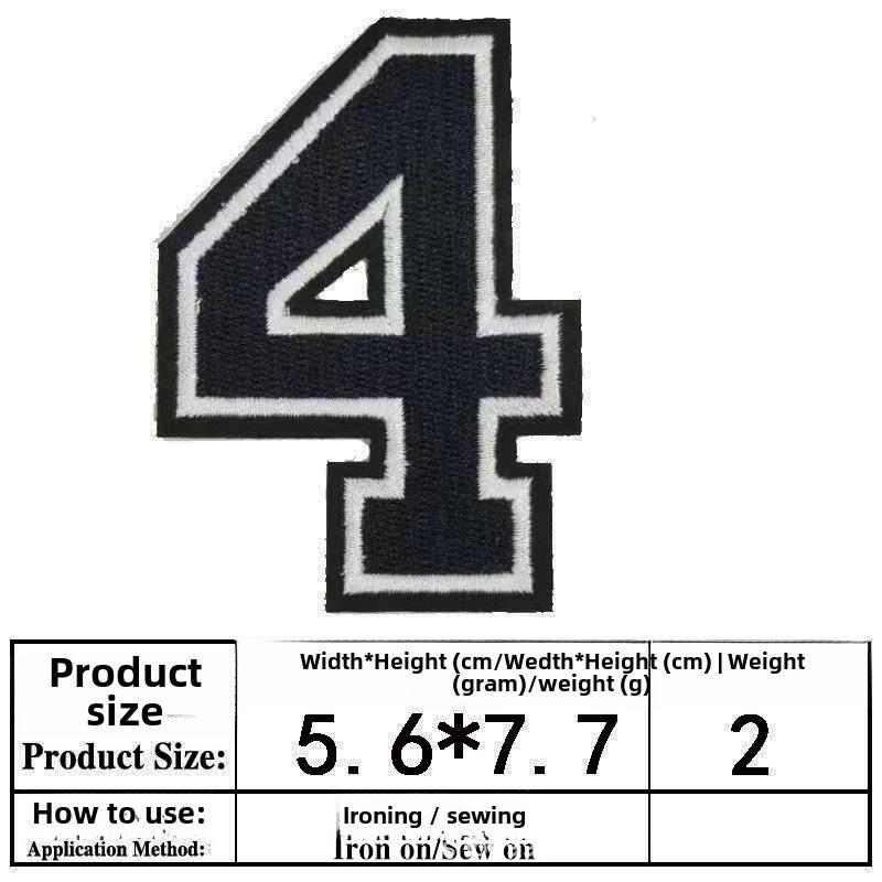 Вышитый алфавит и цифры нашивка на рукаве из джерси