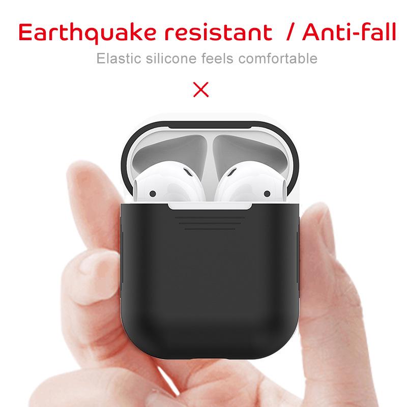 Чехол для Apple Airpods 1/2, силиконовый защитный чехол для беспроводной Bluetooth-гарнитуры с крючком