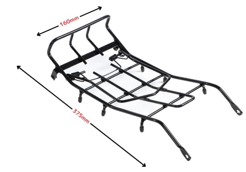 Center Carrier Kit for Honda Super Cub 50/110 and Cross Cub 50/110, Black Painted, Aftermarket Part