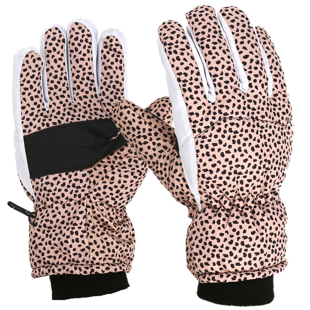 Женские лыжные перчатки с толстым бархатом для зимнего тепла, перчатки для занятий спортом на открытом воздухе и велоспорта