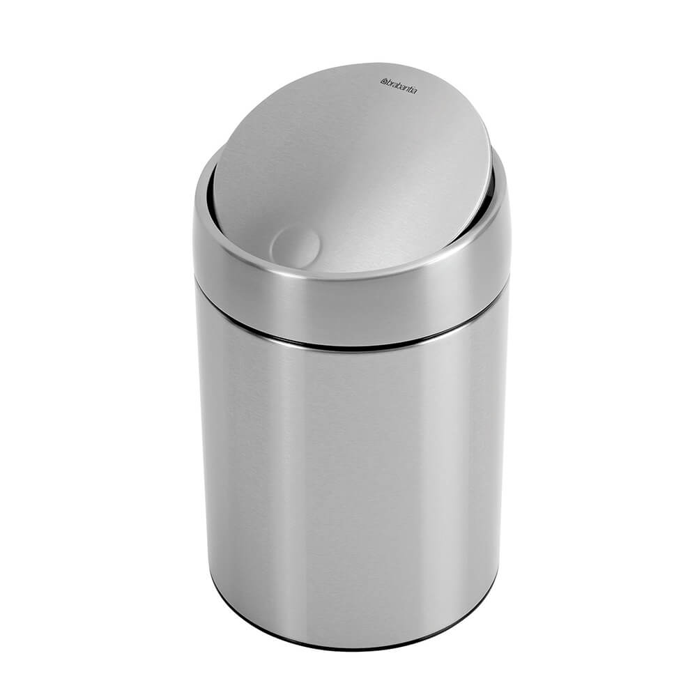 Brabantia Матовая сталь с защитой от отпечатков пальцев Мусорное ведро с выдвижной крышкой 5 л