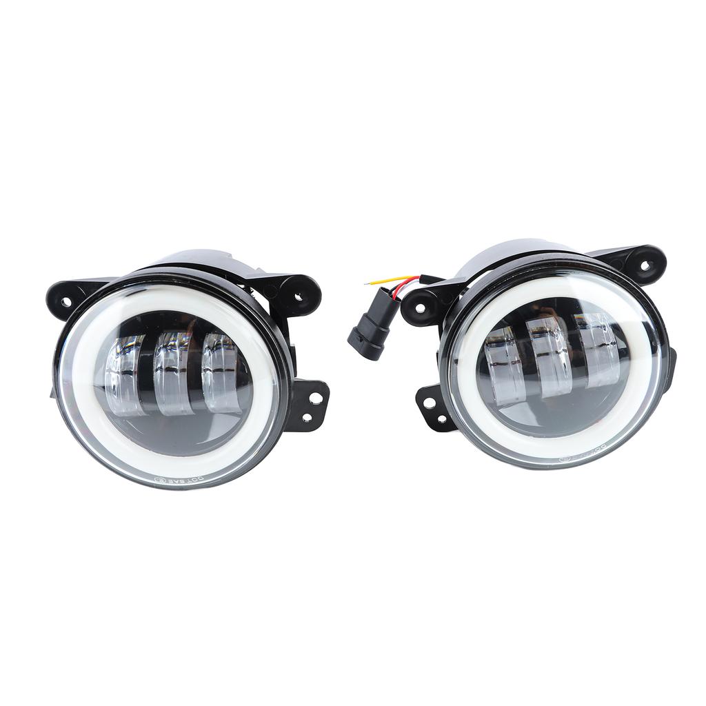 2Pcs Bumper Fog Lights Waterproof 4Inch LED High Brightness Fog Driving Lights Replacement for Jeep