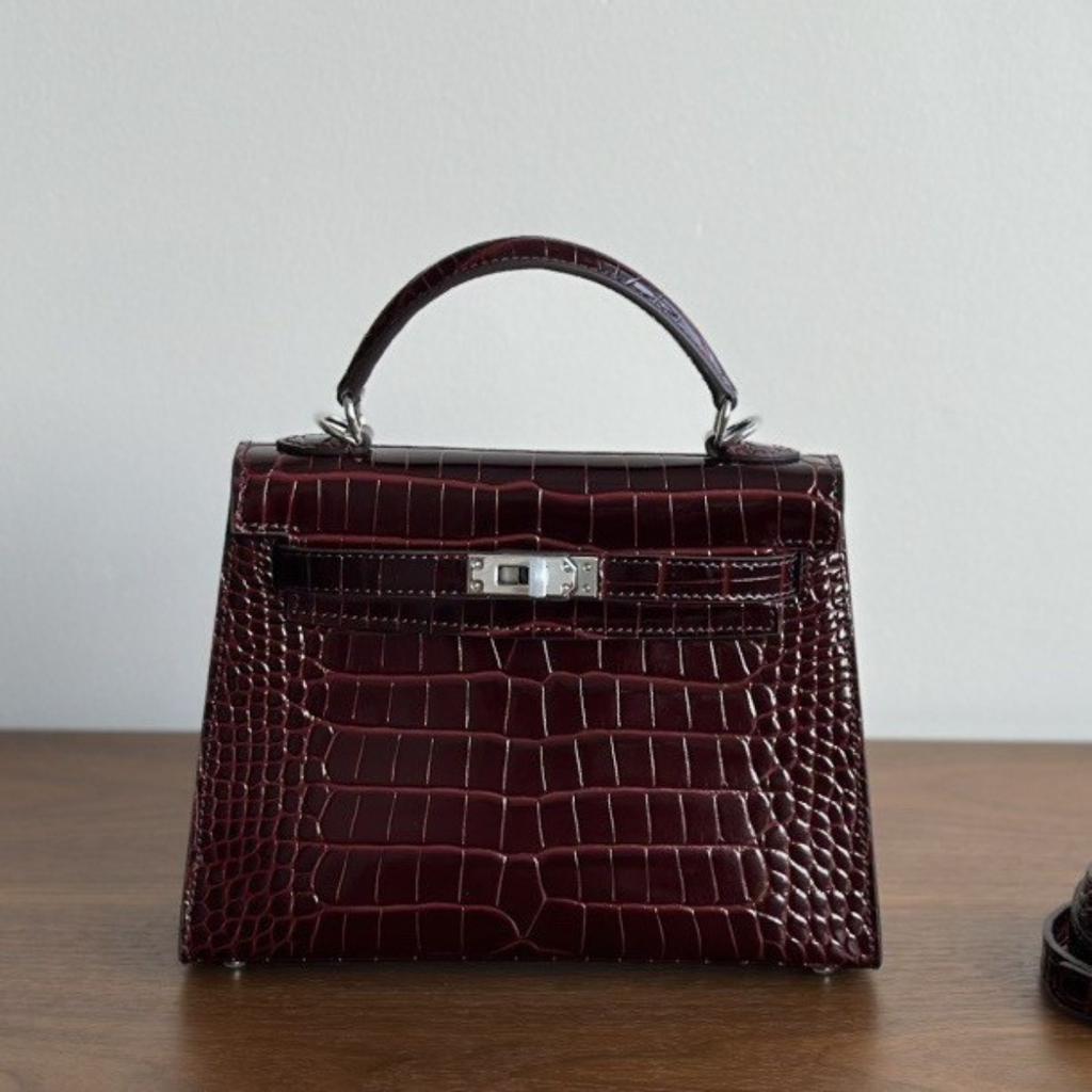 Kazilan 22см Kelli поколение сумка-кроссбоди женская модная универсальная с узором под крокодила из натуральной кожи первого слоя