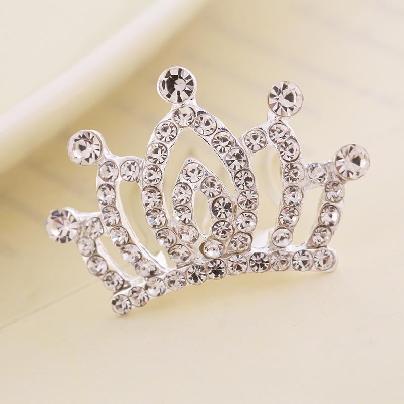 Kids' Rhinestone Crown Comb - Cute Princess Tiara Hair Accessory for Birthdays