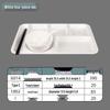 six-compartment fast food tray - white (4-piece set)
