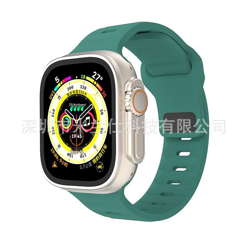 IWatch7 Diamond Buckle Horizontal Striped S9 Силиконовый ремешок для Apple Watch 8/Ultra