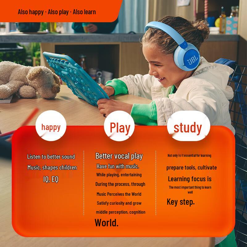 JBL JR470NC Kids Wireless Active Noise Cancelling Over-Ear Headphones