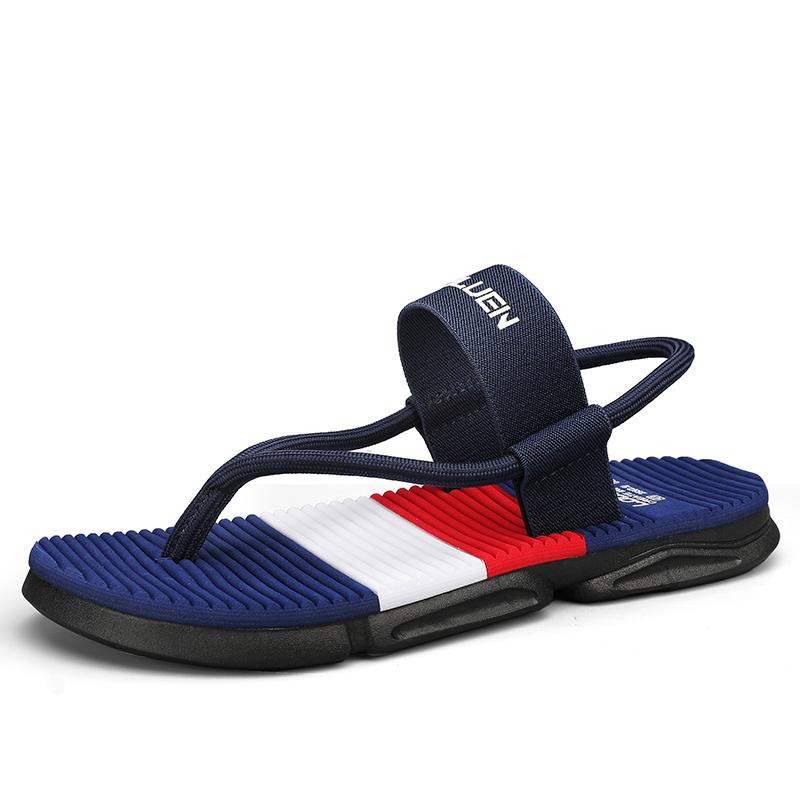 Летние мужские сандалии с Т-образным ремешком, повседневные шлепанцы, пляжные сандалии для мужчин