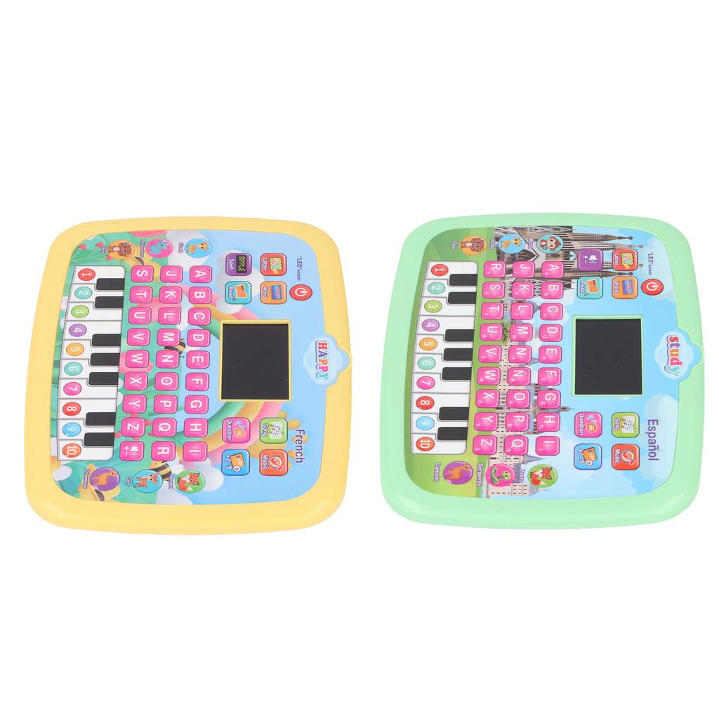 LED Spanish Learning Tablet for Toddlers Early Education Alphabet Words Numbers Math Learning Electr