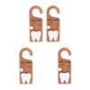 1/2Pcs Wooden Tooth Pattern Door Hanging Decoration Natural Wood Teeth
