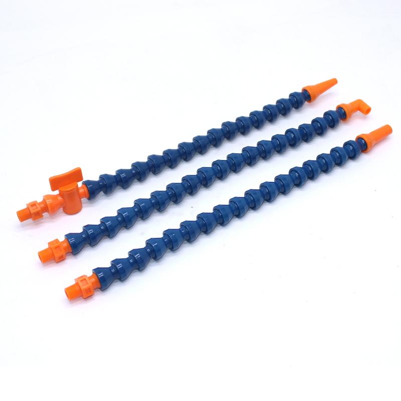 1/8" Round Nozzle Lathe Cooling Tube Plastic Flexible Water Oil Coolant Pipes Hoses Cooling Pipe with Valve Switch for CNC