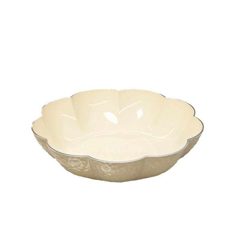 Новый поднос для фруктов из ПЭТ-материала, поднос для закусок, китайский домашний ежедневный обеденный кухонный поднос для фруктов в форме цветка