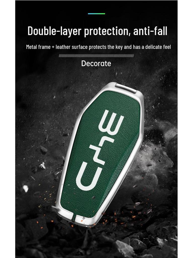 BYD Han Key Case: Compatible with BYD Qin Pro, Song Max, Tang, and Song Plus - Metal Shell Car Key Holder