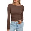 Women's European-Style Sexy Milk Silk Long-Sleeve T-Shirt