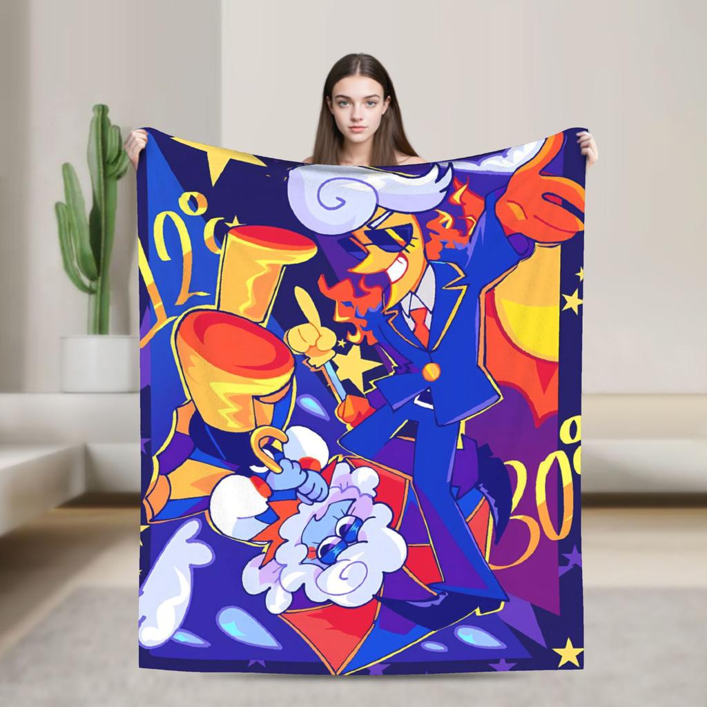 Deltarune Funny Tenna Blankets Airplane Travel Flannel Throw Blanket For Living Room Soft Custom DIY Bedspread Gift Idea
