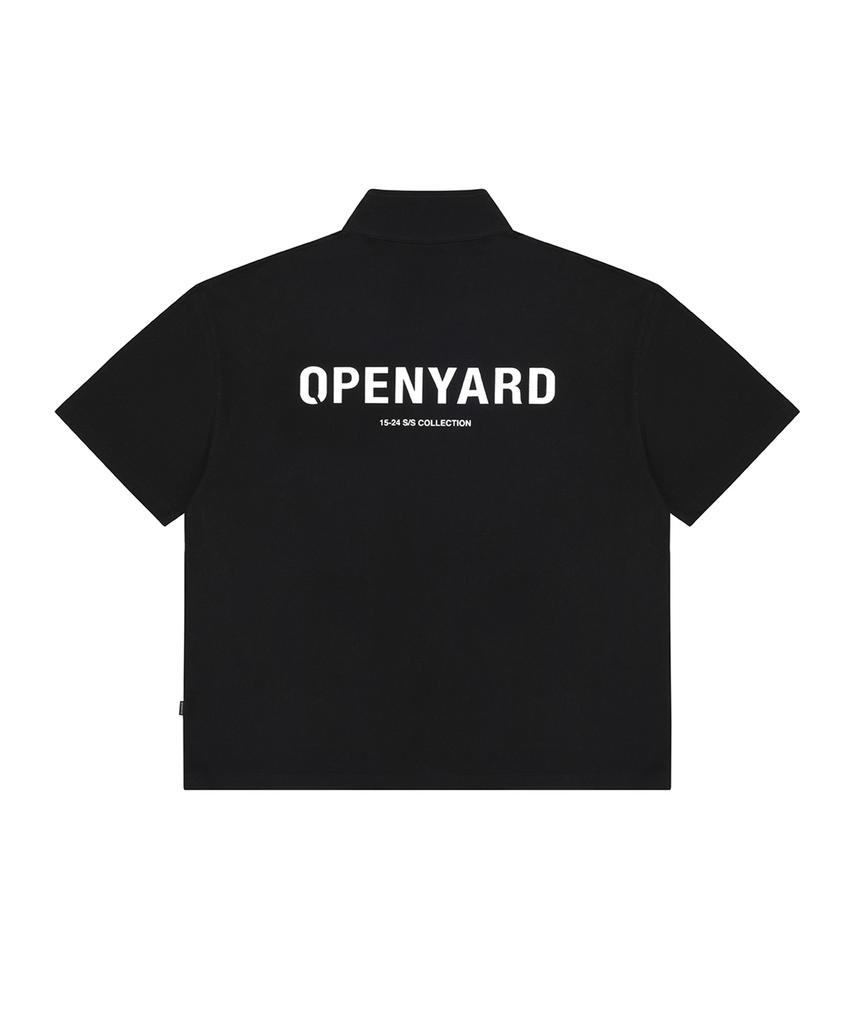 Опеунядеу(Овай) Opyd футболка с полумолнией Т-Черная