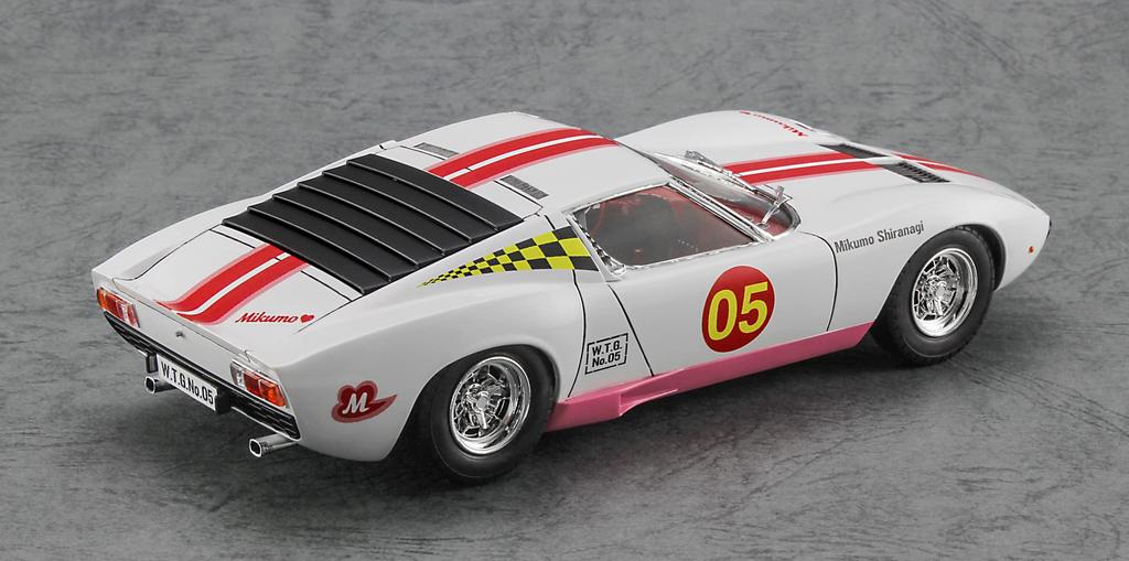 Hasegawa Wild Egg Girls Lamborghini Miura P400 SV Shiranagi Mikumo Пластиковая модель SP544 1/24 №05 с фигурой