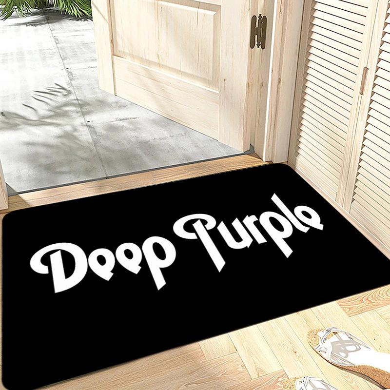 Foot Rug Welcome Floor Mat for Entryway Deep Purples Bath Hallway Carpet Kitchen Water Absorbed Rugs Fluffy Home Decor