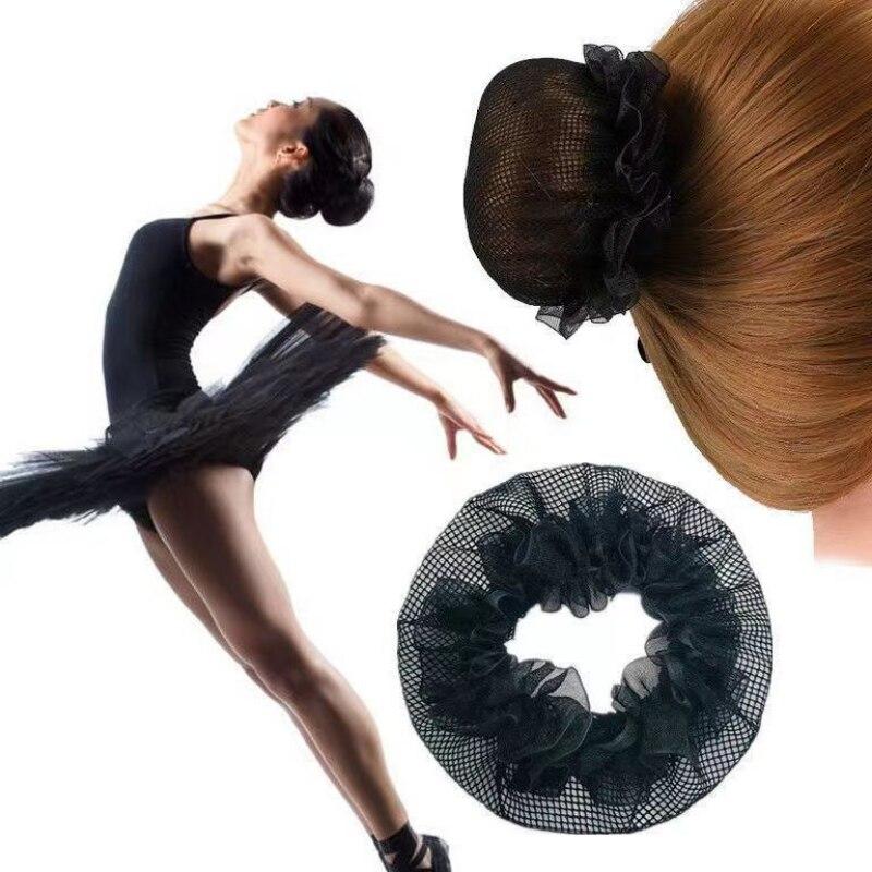 Невидимая сетка для волос, сетчатый карман, бесшовная повязка на голову для девочек, головные уборы для балета и танцев, пучок для волос, головной убор, аксессуары для волос, головной убор