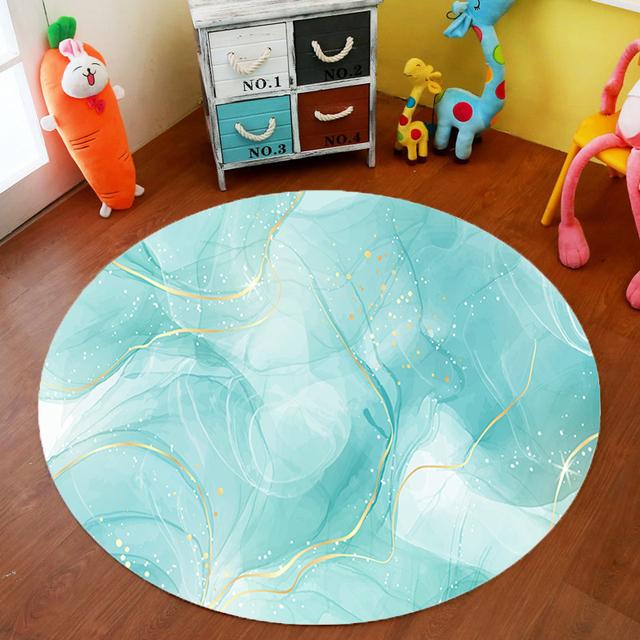 Мраморный геометрический круглый ковер для гостиной, офисного стула, коврик для компьютерного стола, декоративный коврик для спальни, коврик для журнального столика для спальни