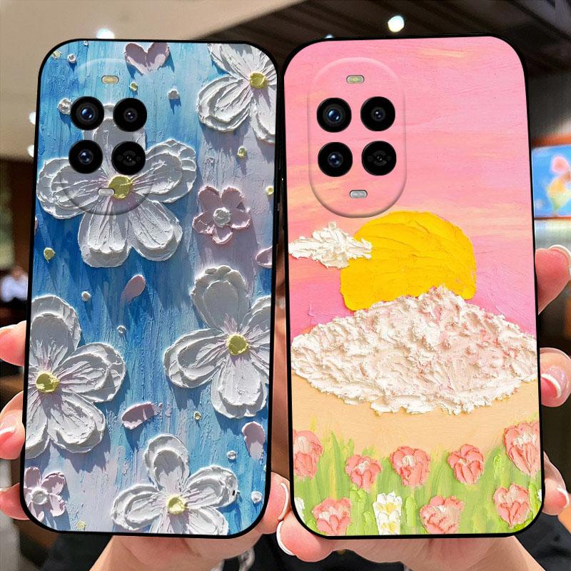 Для Huawei nova 13 5G Чехол BLK-AL80 Цветочный Ударопрочный Силиконовый Матовый TPU Чехол для Телефона Для Huawei nova 13 Pro Capa MIS-AL00 Fundas