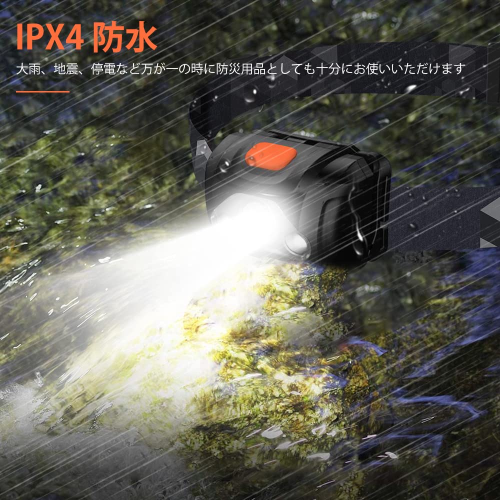 Светодиодный налобный фонарь, AAA, белый и красный светодиоды, высокая яркость, подарок на День отца, налобный фонарь, регулируемый угол 45°, сверхлегкий, 4 режима освещения, SOS