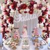 Kit Guirlande Ballon - FITMOON - Arche Ballon Rose Bourgogne - 55 Ballons - Latex Non Toxique - Anniversaire