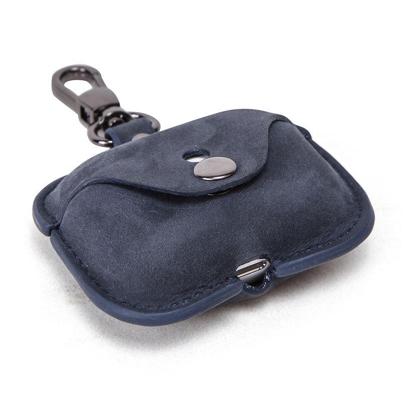 Подходит для кожаного чехла для наушников AirPods Pro, полностью закрывающегося, с откидной крышкой на кнопке, чехол для Bluetooth-наушников