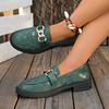 Foreign Trade Large Size 2025 Spring and Autumn New Loafers Women's British Style Trend Casual Leather Shoes Lazy Shoes