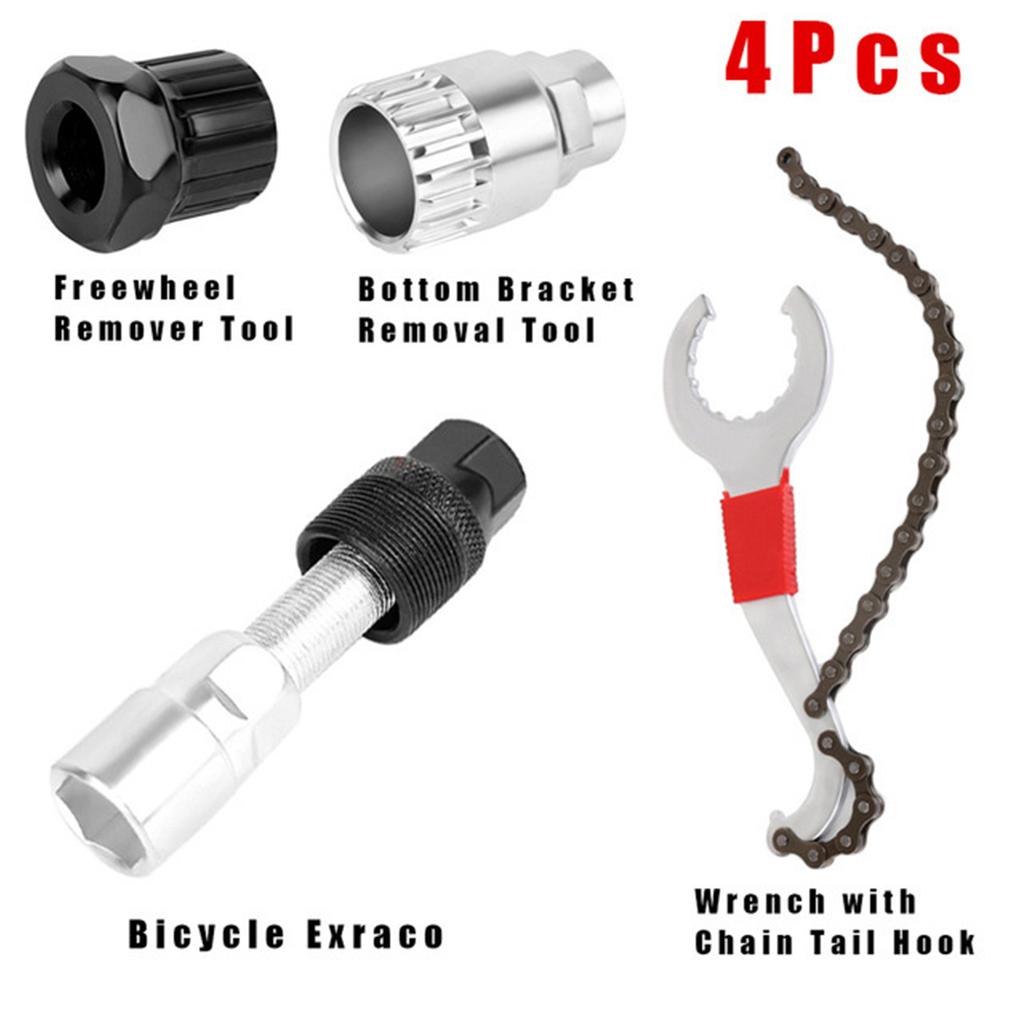 9 Pcs Bicycle Repair Tool Kit Bottom Bracket Crank Freewheel Remover Wrench Bike Chain Pliers Set