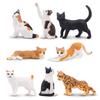 TOYMANY 8 шт. Фигурки кошек, Милые кошки, Реалистичные модели животных, Популярные игрушки-животные, Подарок на день рождения, Рождество, Новый год, Украшение, Коллекция,