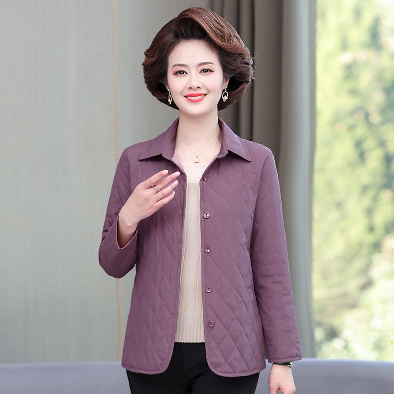 Mother's Light Cotton Padded Coat Spring and Autumn Padded Clothes Loose Padded Jacket