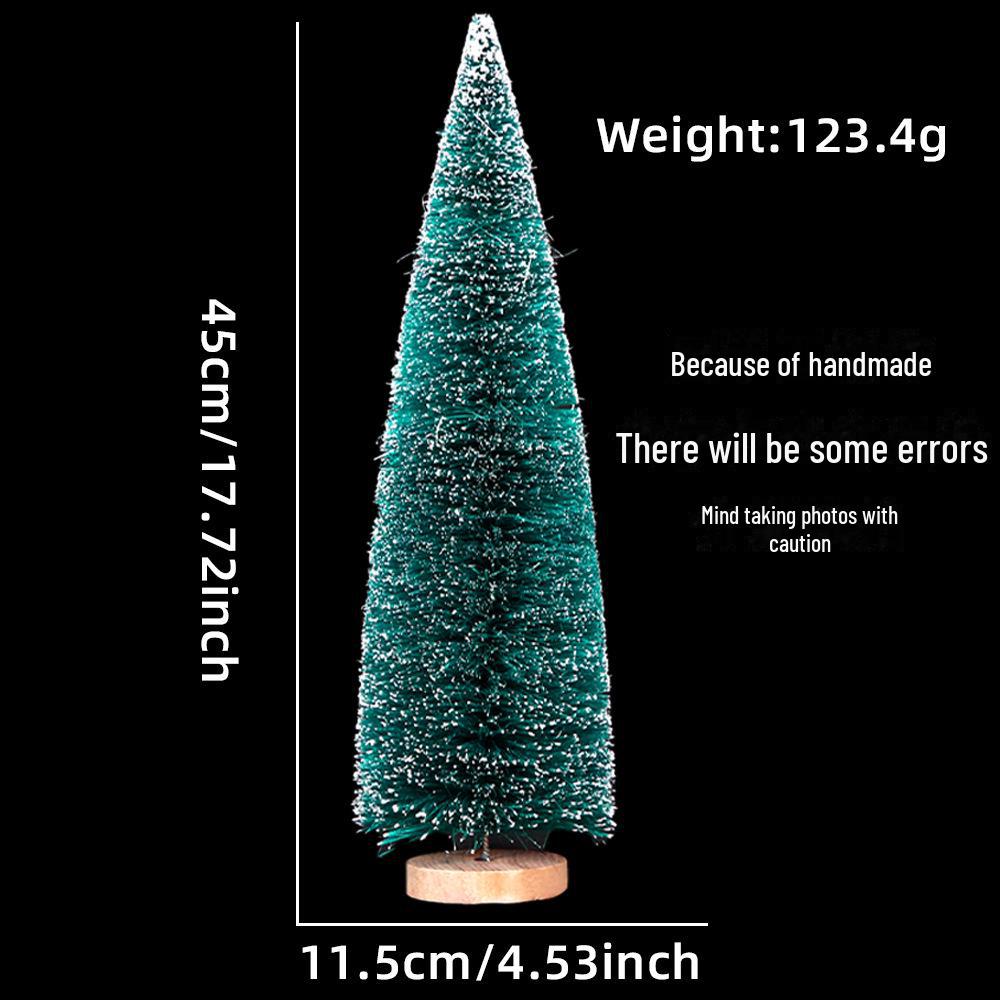 White Mini Christmas Tree Desktop Ornament - Small Christmas Decorations for Window Display