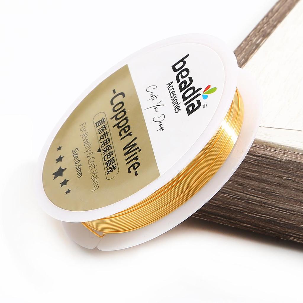 Copper Beading Wire for DIY Bracelet Necklace Colorfast Jewelry Cord String Craft Making