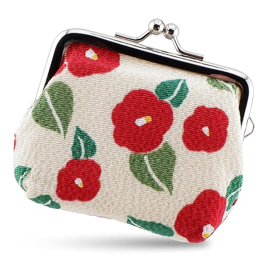 Morikuru Japanese-made clasp pouch, small, approx. 8.5×8cm, Japanese pattern, fabric, accessory case