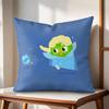DDuolingo Owl DDuo Cushion Cover Natural Linen Organic Fabric DoubleSided Printing Couch Pillow Covers Home Decor