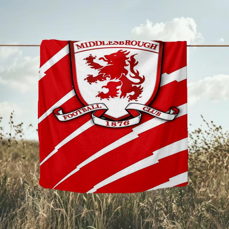 1PC middlesbrough f.c Printed Soft Flannel Blanket Throw for Adult Bedroom Living Room Sofa Camping Travel Fan gifts Christmas Gifts