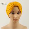 Knitting Headband Solid Color Twist Texture Bow Decoration Elastic Band Thickened Plush Lining Headband