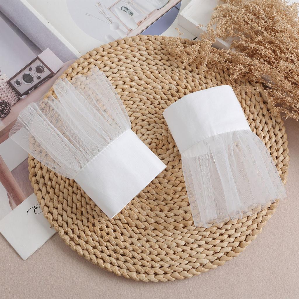Pleated Mesh Lace Gentle Temperament False Sleeves Small Fragrant Three-Dimensional Decorative False Sleeves