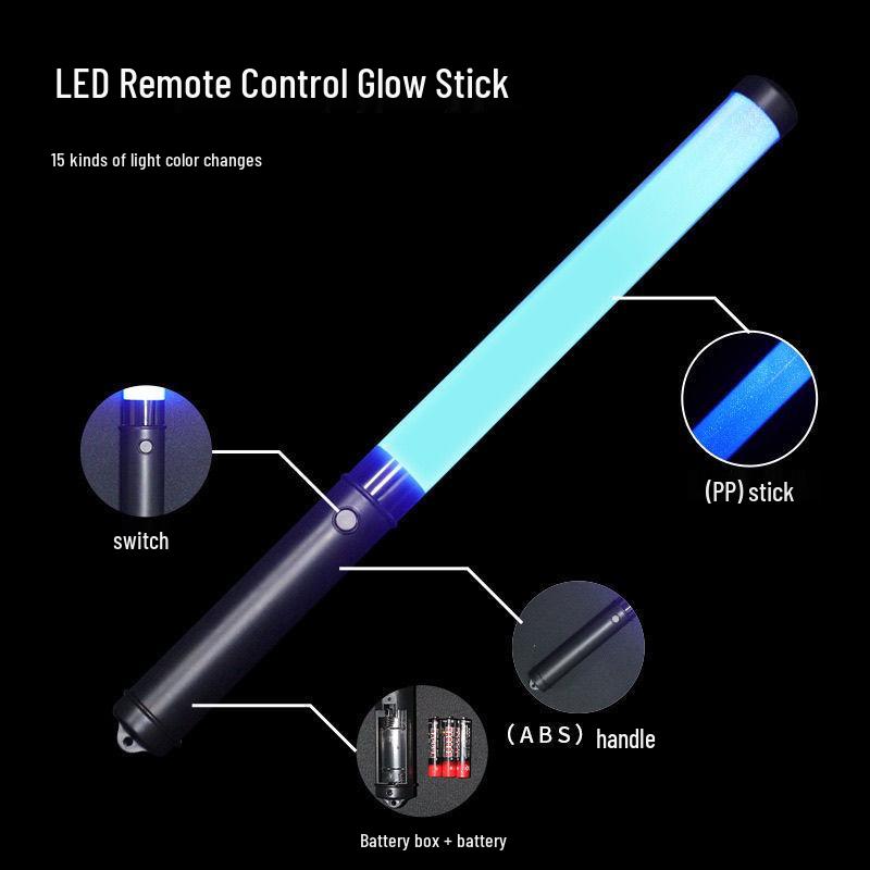 15-Color LED Light-Up Glow Stick for Concerts and Parties