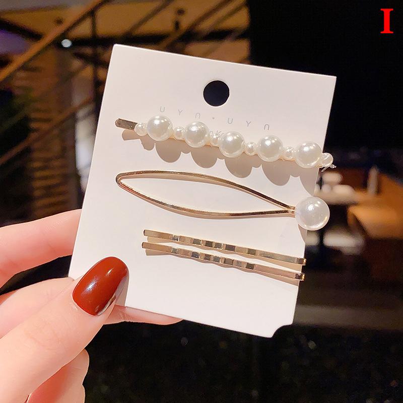 3/4/5 Pcs Hair Clips Big Pearl Hairpins Barrette Clips Hairgrip Girl