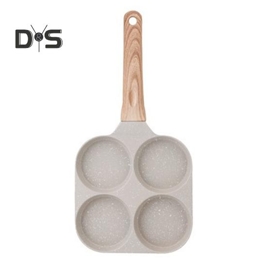 Сковорода с 4 отверстиями, антипригарное покрытие, сковорода для омлета, стейка, утолщенное дно, посуда для приготовления завтрака, сковорода для яиц, бургеров