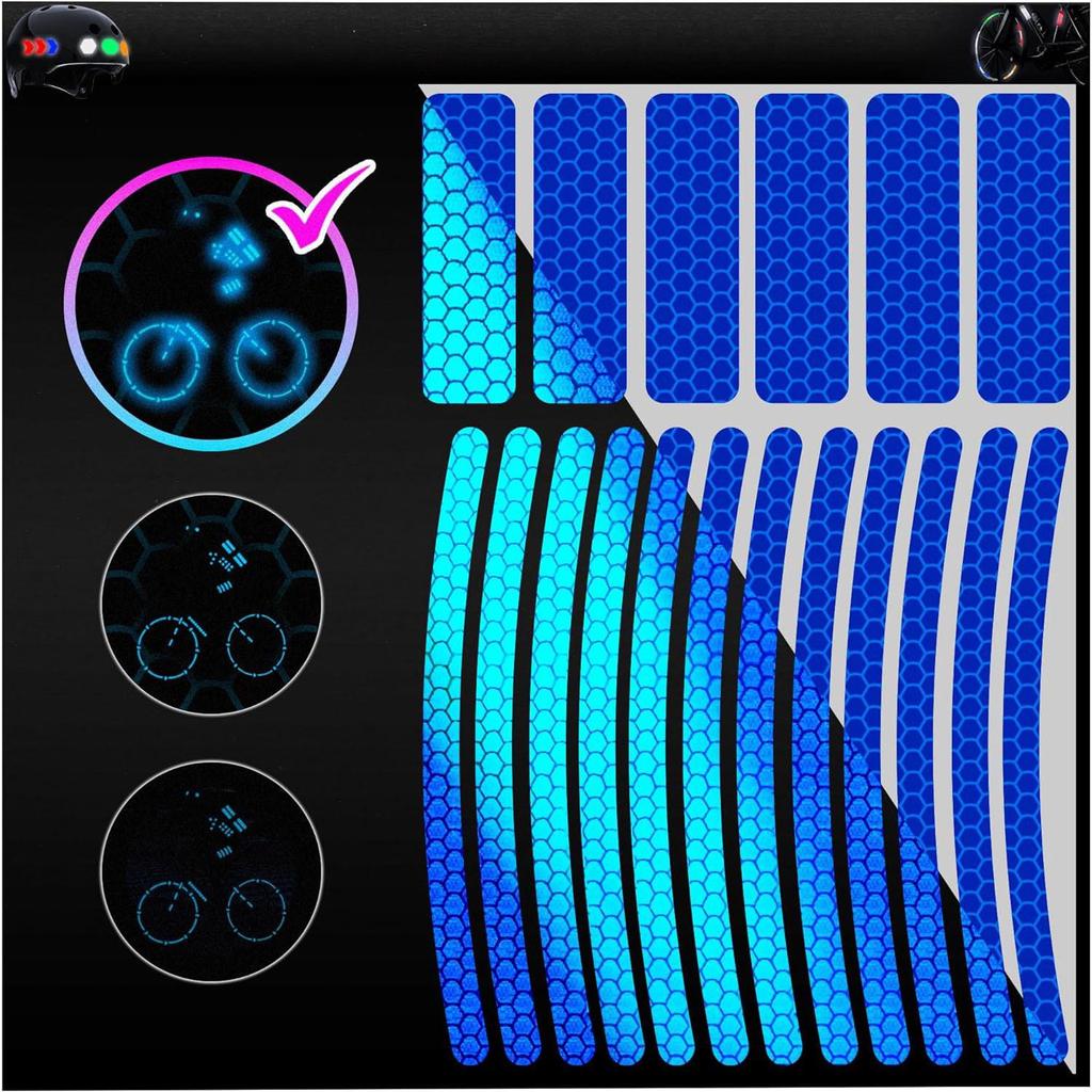 Bicycle, Car, Helmet, and Motorcycle Reflective Safety Stickers