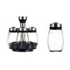1/7pcs Spice Jar Set Rack Glass Organizer Rotating Glass Seasoning Sugar Pepper Bottles Salt Shakers Holder Kitchen Storage Rack