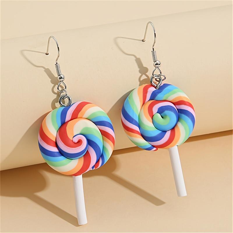 5/10/20pcs Colorful Candy Pendant Polymer Clay Candy Candy Pendant Mobile Strap Key Bag Decoration DIY Jewelry Making