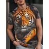 Streetwear 3D Animal T Shirt Man Tiger 3D Printing Tee Shirts Funny Hip Hop Men Round Neck Short Sleeve Casual Top