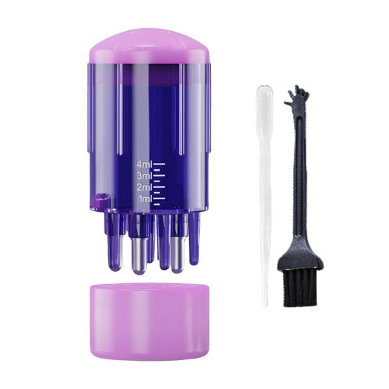 3ML Hair Oil Applicator with Precise Scale Scalp Massage Applicator Comb Clear Portable