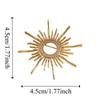 Corsage Ornament Long Hollow Sun Pin Banquet Metal Glossy Brooch Zircon Sun Brooch  Western Clothes