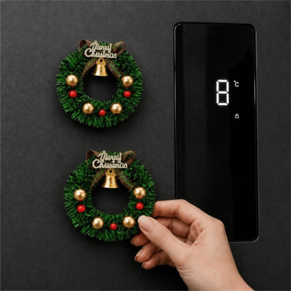Magnetic Sticker Christmas Wreath Fridge Magnet 3D Magnetic Refrigerator Stickers Holiday Party